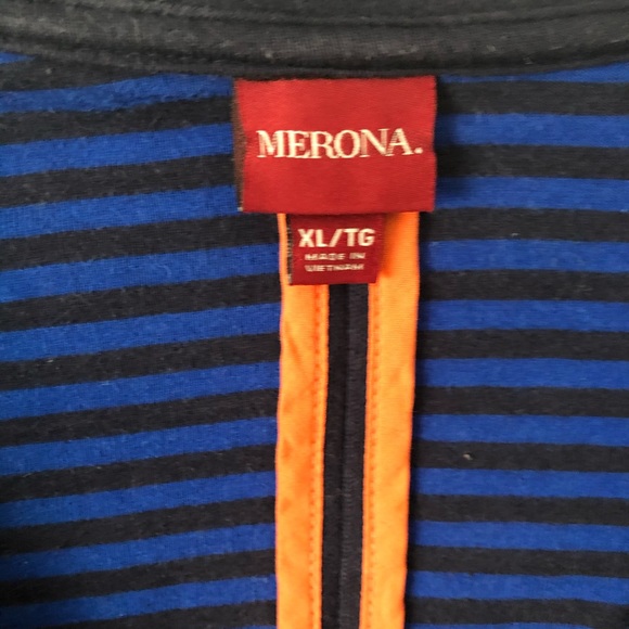 Merona Navy Blue Cotton Blazer [Size: XL] - Picture 2 of 5